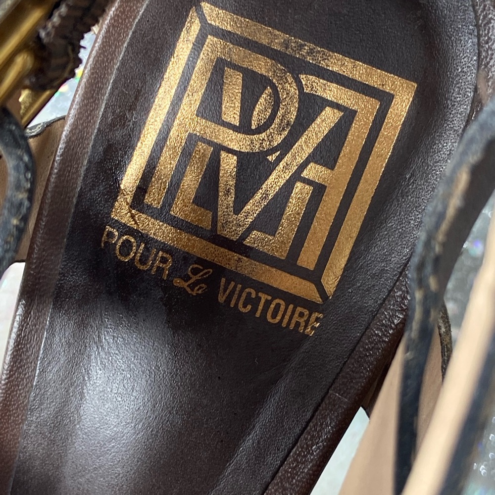 Pour La Victoire Brown strapped heels - Picture 4 of 5